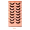 Thick Natural False Eyelashes Naturally Soft Delicate Handmade Reusable Multilayer 3D Faux Mink Lashes Extensions Full Strip Lashes Beauty Supply