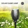 4/10/96 LED Solar Flame Effect Lekkie ogrodowe ogród migoczące pochodni lampa na balkon na dziedzińcu