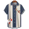 Chemises décontractées pour hommes Vêtements de Noël Chemise à manches courtes Tops 3D Santa Claus Graphic Tees pour hommes et femmes Vêtements surdimensionnés 2024