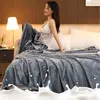 Cobertores Adulto Fleece Cobertor para Cama Stitch Duvet Cor Sólida e Colchas Suave Qualidade Plissada Capa Sofá Home 231113