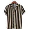 Camisa casual masculina camisa camisa de verão camiseta 5xl listras padrão allmatch stand colar camiseta para homens camisetas casuais blusas masculinas 230413