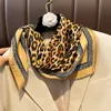 Sarongs 70x70cm Square Scarf imitation Silk Women's Sunscreen Silk Scarf Autumn Black And White Stripe Small Scarf Wholesale 231113