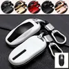 Key Rings Carbon Fiber ABS Remote Car Key FOB Case Cover Keychain Holder Bag voor Tesla Model 3 Model S J230413