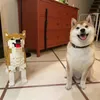 Diecast Modell Moc Cartoon Tiere Bausteine Kreativität Shiba Inu Hund Montieren Ziegel Hause Dekoration DIY Bau Spielzeug Geschenke 231110