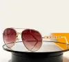 Unisex łańcuch pilot unisex unisex for złotą metalową ramę szarość zacienione kobiety mody okulary przeciwsłoneczne projektanci okularów przeciwsłonecznych Occhialia da sole sunnies
