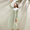 Ropa de dormir para mujer Camisón elegante Vestido de primavera de algodón Cómodo Alta calidad 3 colores