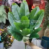 Decorative Flowers Simulated Bundle Green Plant Banana Leaf Red Palm Living Room Plastic Artificial Flower Decoration Floor Potted Bonsai