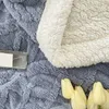 毛布の家の厚いベッド毛布両面ラムカシミアフリース格子縞の毛布冬ウォームスローソファカバー生まれたラップキッズベッドスプレッド231110