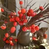 Decorative Flowers 96cm Artificial Persimmon Chinese Style Home Decoration El Shopping Mall Soft Fake Wedding