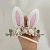 Acessórios de cabelo Blush White Ears Easter Skinny Baby Po Headband