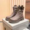 Botas de desenhista mulheres pares de moda marca bota de couro preto bege plataforma tênis plana sobre o joelho martin boot mulheres botas de escritório 35-39