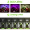 Grow Lights新しい植物成長ライト48 LED屋内植物のフルスペクトル成長ランプ9が9つの薄暗いレベルと3つのタイマー高さ調整可能なP230413