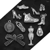 Charmes Antique Argent Plaqué Cowboy Chaussures À Talons Hauts Chapeau Vêtements Pendentif Bijoux À Bricoler Soi-Même Fournitures En Vrac Articles En Gros Petite Entreprise