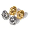 Серьги-гвоздики, 5 пар, массивные, с покрытием из 18-каратного золота, свободные от формы, смешанные цвета, женские модные украшения M99