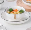 Home servies servies set home creatieve minimalistische stijl gerechten eetstokjes lepel combinatie wit porselein servies rijstkom soepkom bord schotel
