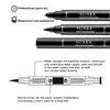 مزيج الظلال shadowliner 2 in1 طوابع مجنحة سائل كحل قلم رصاص دليل الماء بسرعة جافة مزدوجة السود السوداء سماء القلم على مستحضرات التجميل للنساء 231113