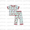 Conception de pyjamas pour garçons et filles, ensemble de pyjamas d'été de style Noël, shorts à manches courtes, ensemble frère et sœur, vêtements 231113