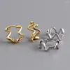 Stud Earrings Top-grade Curved Linear S925 Sterling Silver Stylish For Women Fashion Irregular Anniversary Party Fine Luxury Jewelry