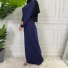 Ethnische Kleidung All-Match-Ankünfte Muslim für Frauen Hijab-Kleid Naher Osten Dubai Abaya Türkei Kaftan Islamische Femme Arabisch Vestido 230412