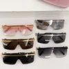 sunglasses for women miumius sunglasses Europe America Individuality trendy sexy Big frame onepiece sunglasses luxury glasses mask design windscreen goggles