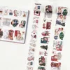 Window Stickers Adhesive Stickers 3Rolls Washi Tape Shop Scrapbooking Sticker Set Christmas Jingle Paws Rabbit Journaling Presentförpackning Material 231110