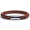 Strand 1 Pc 8mm Colorful Simple Fashion Style Wide PU Woven Leather Rope Bracelet For Men Women Couple Jewelry Gifts