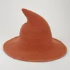 Wide Brim Hats Halloween Hat Conventional Wizard's Amazon Cross-Border Foldable Knitted Peaked Female Witch Factory