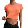 Dames T-shirts Sexy mesh Tops Zie door T-shirt korte mouw crop top dames bikini bedek zomersmode strand badkleding badkleding