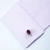 Boutons de manchette KFLK bijoux chemise française bouton de manchette pour hommes designer Marque Bouton de manchette en cristal rouge Bouton de haute qualité Invités de mariage de luxe 230412