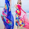 Sarongs Kobiety Zatuszki Kwiat Kobiety Kobiety Sexy szyfonowe bikini osłony plażowe sukienka kąpielowa Scalf Pareo Sarong Wrap 230413