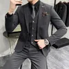 Suits Men Suits Blazers kamizelki kamizelki Wysokiej klasy butik butique moda stała kolor męski swobodny kombinezon biznesowy zbiór grooma sukienki ślubne 231113