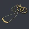 2023 Fashion Classic Bullet Head Pendant Necklace for Women's Fashion Charm Gear Diamond Free Luxury Necklace 18K Gold Titanium Steel Designer Halsband