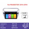 Android 12 Video Dokunmatik Ekran GPS Navigation Wifi FM Araba DVD Peugeot 301 2014-2018 için Radyo Stereo Player