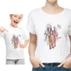 Family Matching Outfits Funny Summer Family Matching Clothes Kawaii White Tshirt Matching Mother Daughter Clothes Family Look T-shirt 230412