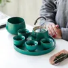 Наборы чайной посуды, японский горшок из четырех чашек, чайный керамический чайник Ti Liang Hu, поднос, набор для церемоний, путешествий