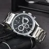 Wristwatches TA28 2023 Ly Original Men Watches Classic CARRERA Chronograph Automatic Date Steel Strap Quartz Top Clocks