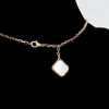 Серебряное смешанное шесть/10-цветочные ожерелье Desinger 4/четыре листового клевера очарование браслеты браслеты цепь 18 тыс. Золотая агата