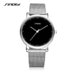 2023 SINOBI Men Wrist Watches Fashion Simple Male Geneva Quartz Clock Stainless Steel Casual Watch Black Montres Hommes Drop