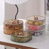 Geschenkwikkel Licht Luxe Droog fruitplaat Creatief voedsel Kwaliteit Dubbellaags Storingsdoos met deksel Huishoudelijke noot Snack