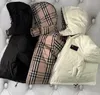 barn barn puffer ner rockar designer huva reversibel plädrock mode flickor pojkar hoodie vinter varm anka ner jackor barn bruna baby kläder