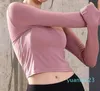 Roupas de yoga sexy top feminino camiseta exposta umbigo esportes camisa de manga comprida roupas treino esporte tank tops mulheres cores
