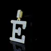 Aangepaste handgemaakte Letter 'E' hanger fijne sieraden 925 sterling zilver Iced Out Vvs Moissanite diamant beginletter charme hanger