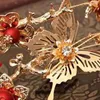 Ketting Oorbellen Set Traditionele Chinese Stijl Kroon Voor Bruid Bruiloft Haaraccessoires Vintage Hoofddeksels Cosplay Hanfu Hoofdtooi