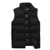 Hommes gilets veste hiver manteaux chauds pour hommes épaissi col montant vers le bas gilet vestes surdimensionnées bouffantes sans manches manteau à glissière 231110