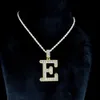 Aangepaste handgemaakte Letter 'E' hanger fijne sieraden 925 sterling zilver Iced Out Vvs Moissanite diamant beginletter charme hanger