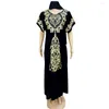 Ethnic Clothing 2023 African Evening Dresses For Muslim Embroidery Women Hijab Robe Femme Abayas Kaftan Boubou Party Gown Africa Caftan