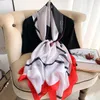 Parei 180 * 90 cm classica sciarpa di seta donna Foulard Office lady grande stampa di moda spiaggia scialle Hijab ordito bandana silenziatore pareo 231113