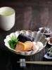 Bols japonais fait à la main rétro pétale bol maison créative vaisselle en céramique ménage soupe nouilles Snack pittoresque assiettes simples