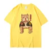 Camisetas de camisetas masculinas t-shirt tatuagem tatuagem cão criativo padrão tshirt masculino Marca masculina camisa de algodão de verão
