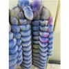 High Quality Colorful Long Real Fox Fur Jacket Women Custom Luxury Ladies Genuine Fluffy Fur Coats Winter